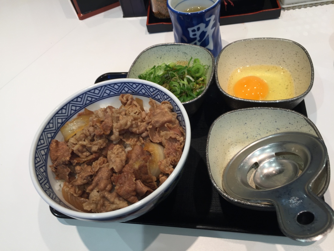My beef bowl from Yoshinoya